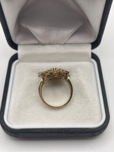 Load image into Gallery viewer, 9ct gold 1.95ct cognac diamond cluster ring
