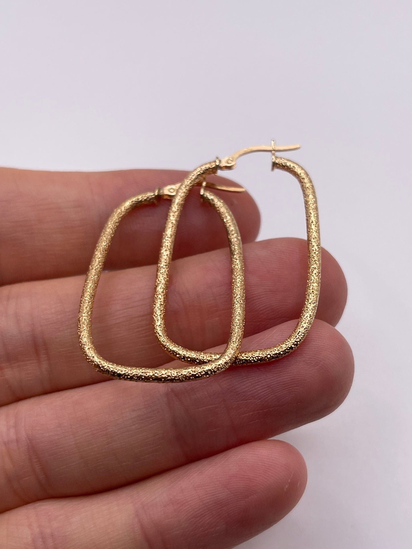 9ct gold creole earrings