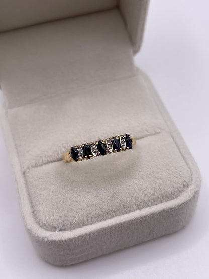 9ct gold sapphire and diamond ring