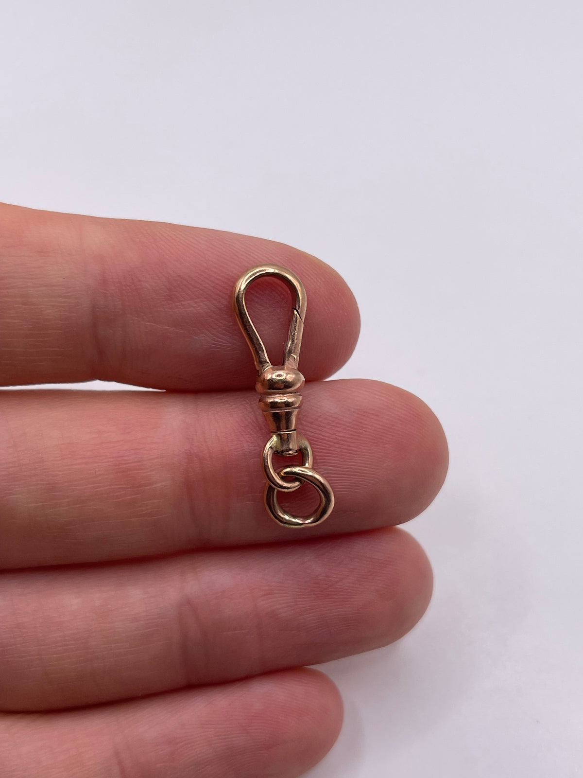 9ct rose gold swivel dog clip 13