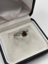 Load image into Gallery viewer, Platinum 2ct cognac diamond ring
