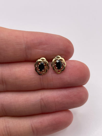 9ct gold sapphire earrings