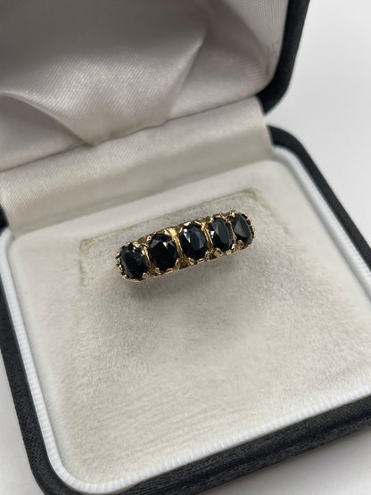 9ct gold sapphire ring