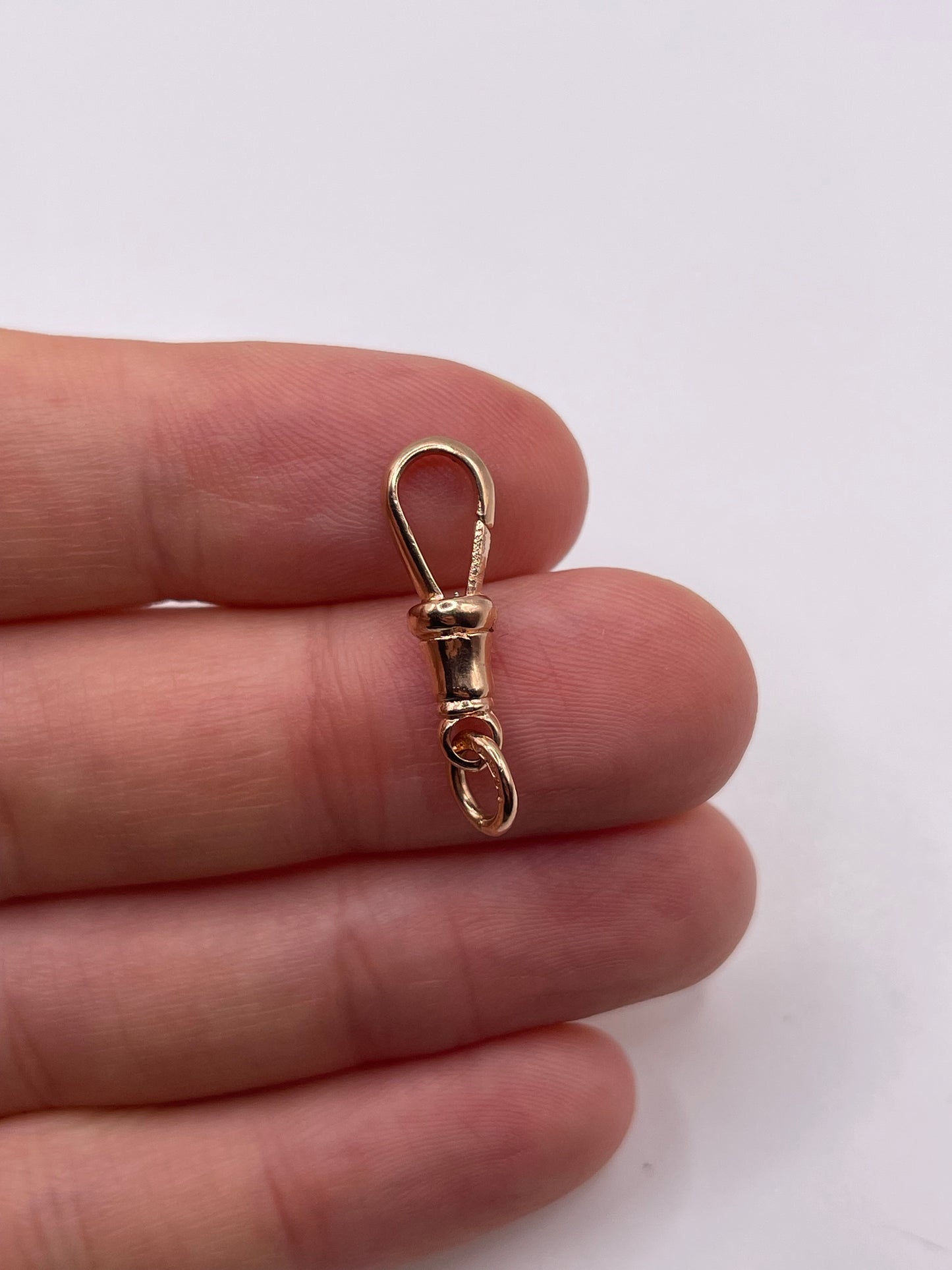 9ct rose gold dog clip 9
