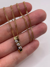 Load image into Gallery viewer, 9ct gold cz necklace
