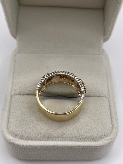9ct gold amethyst and diamond elephant ring