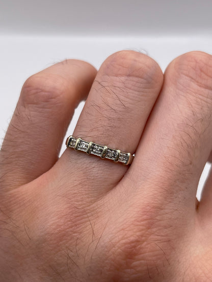 9ct white gold diamond ring