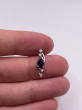 Load image into Gallery viewer, 9ct white gold sapphire and diamond pendant
