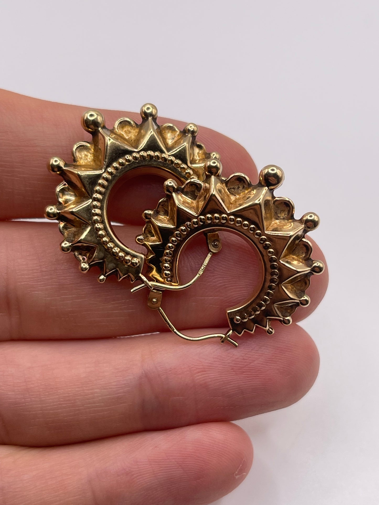 9ct gold creole earrings