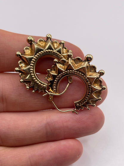 9ct gold creole earrings