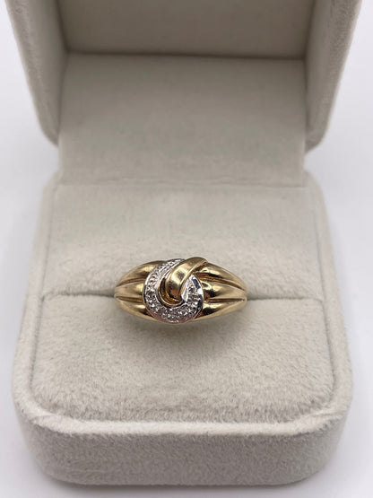 9ct gold diamond cluster ring