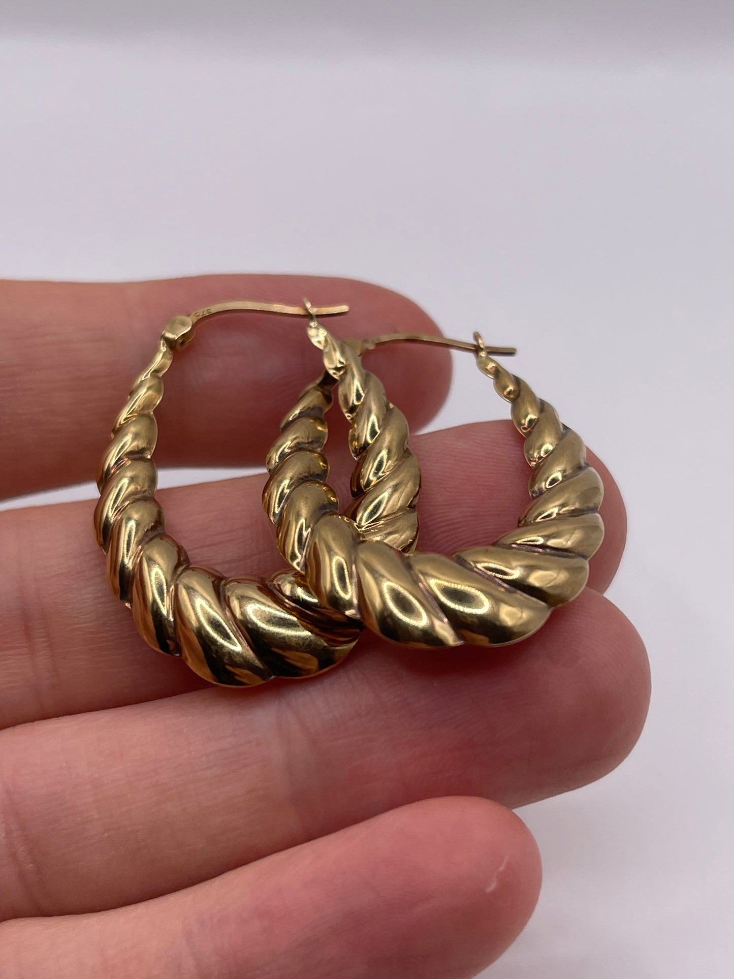 9ct gold creole earrings