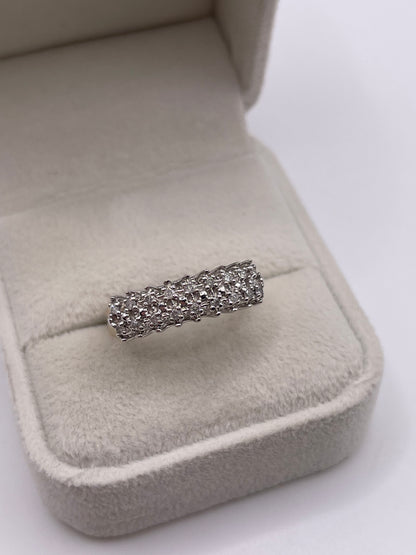 9ct gold diamond cluster ring