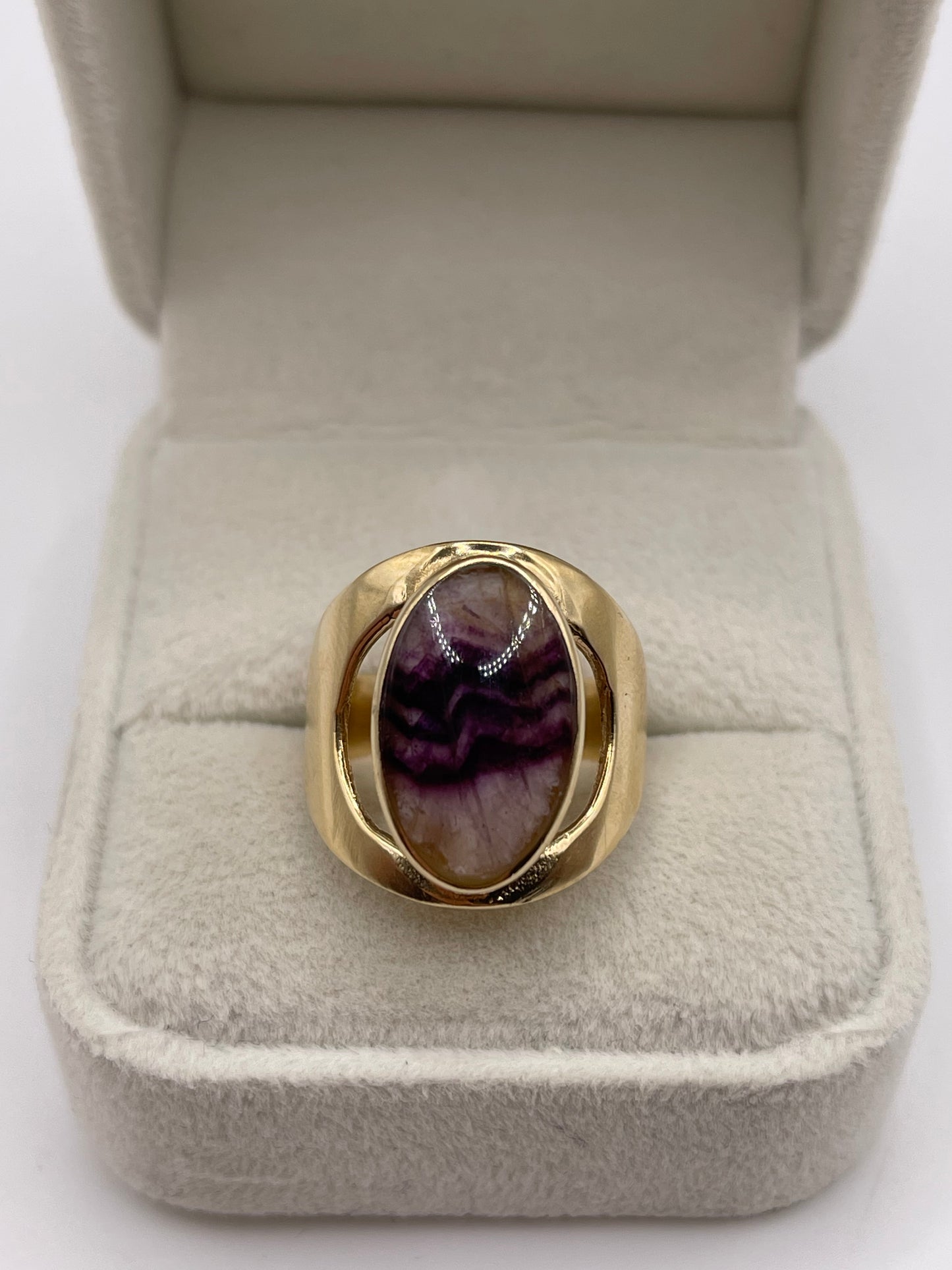 9ct gold blue John ring