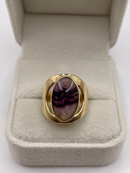 9ct gold blue John ring