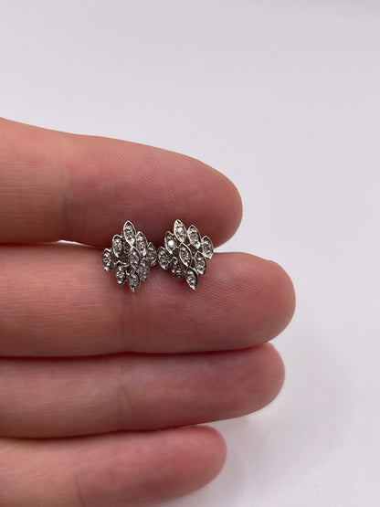 9ct gold diamond earrings
