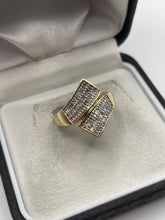 Load image into Gallery viewer, 9ct gold diamond cluster ring
