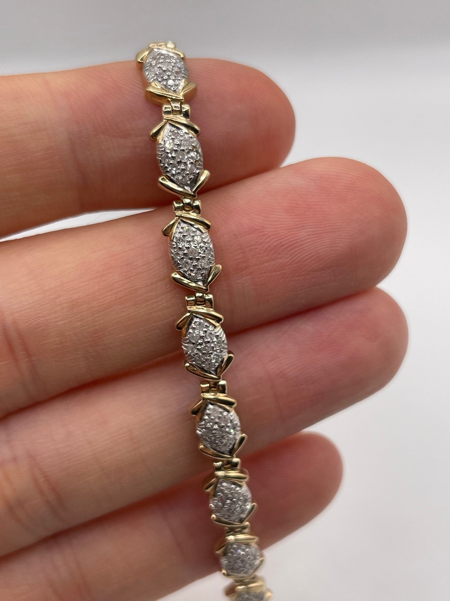 9ct gold diamond bracelet