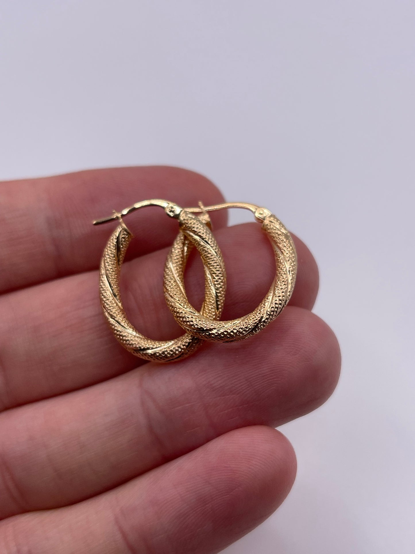 9ct gold creole earrings