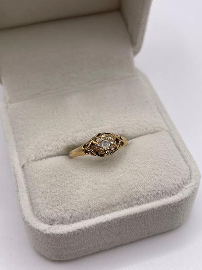 Antique 18ct gold diamond ring