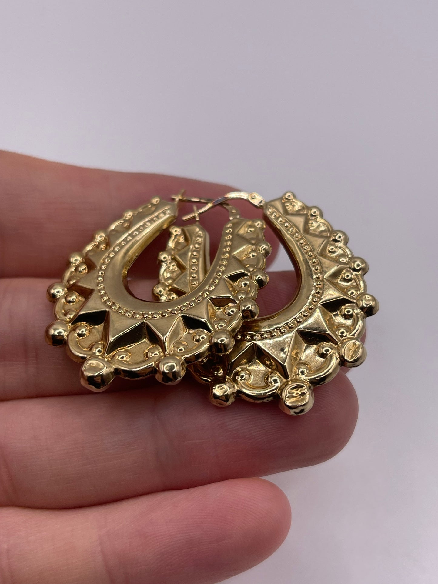 9ct gold creole earrings