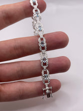 Load image into Gallery viewer, Silver blue topaz bracelet
