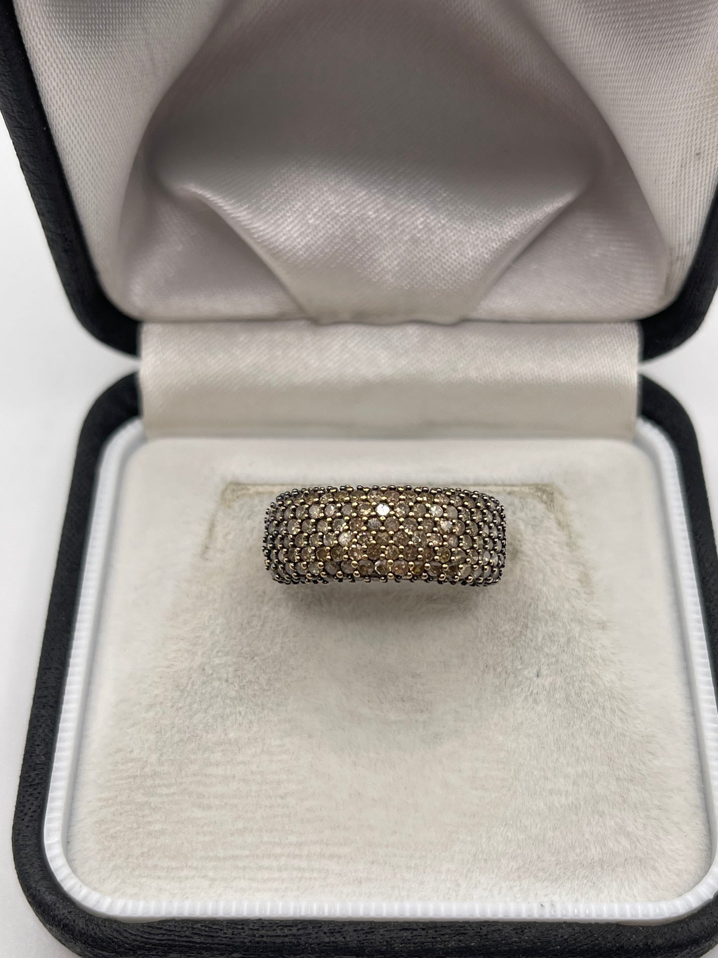 9ct gold diamond cluster ring