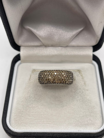 9ct gold diamond cluster ring