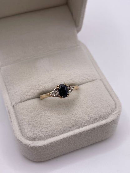 9ct gold sapphire and diamond ring