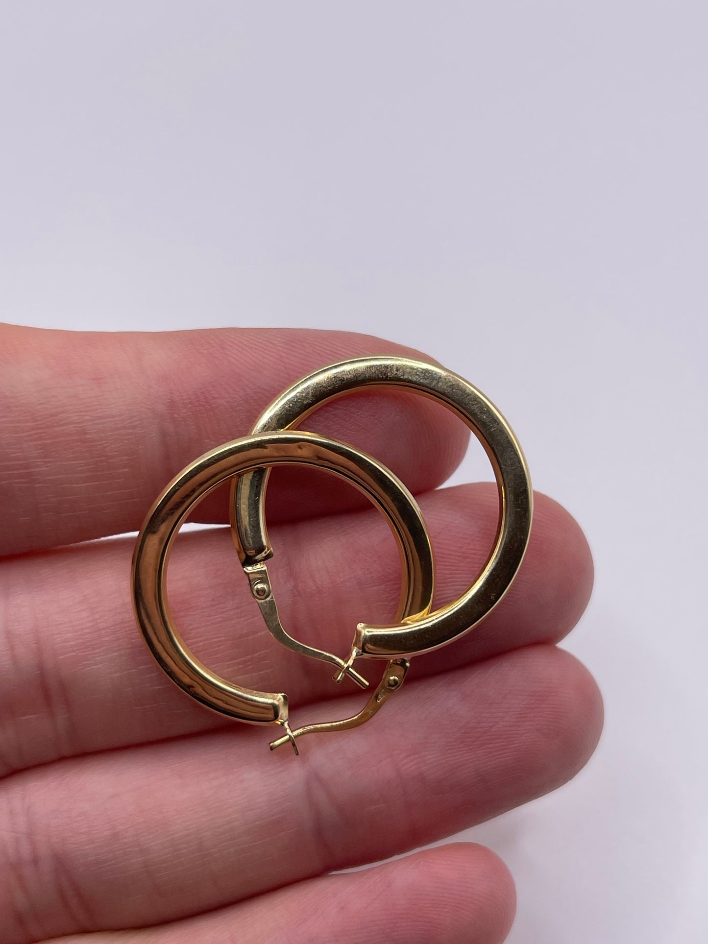 9ct gold creole earrings