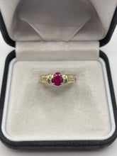 Load image into Gallery viewer, 18ct gold ruby and diamond ring

