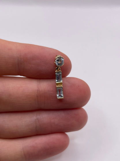 9ct gold aquamarine pendant