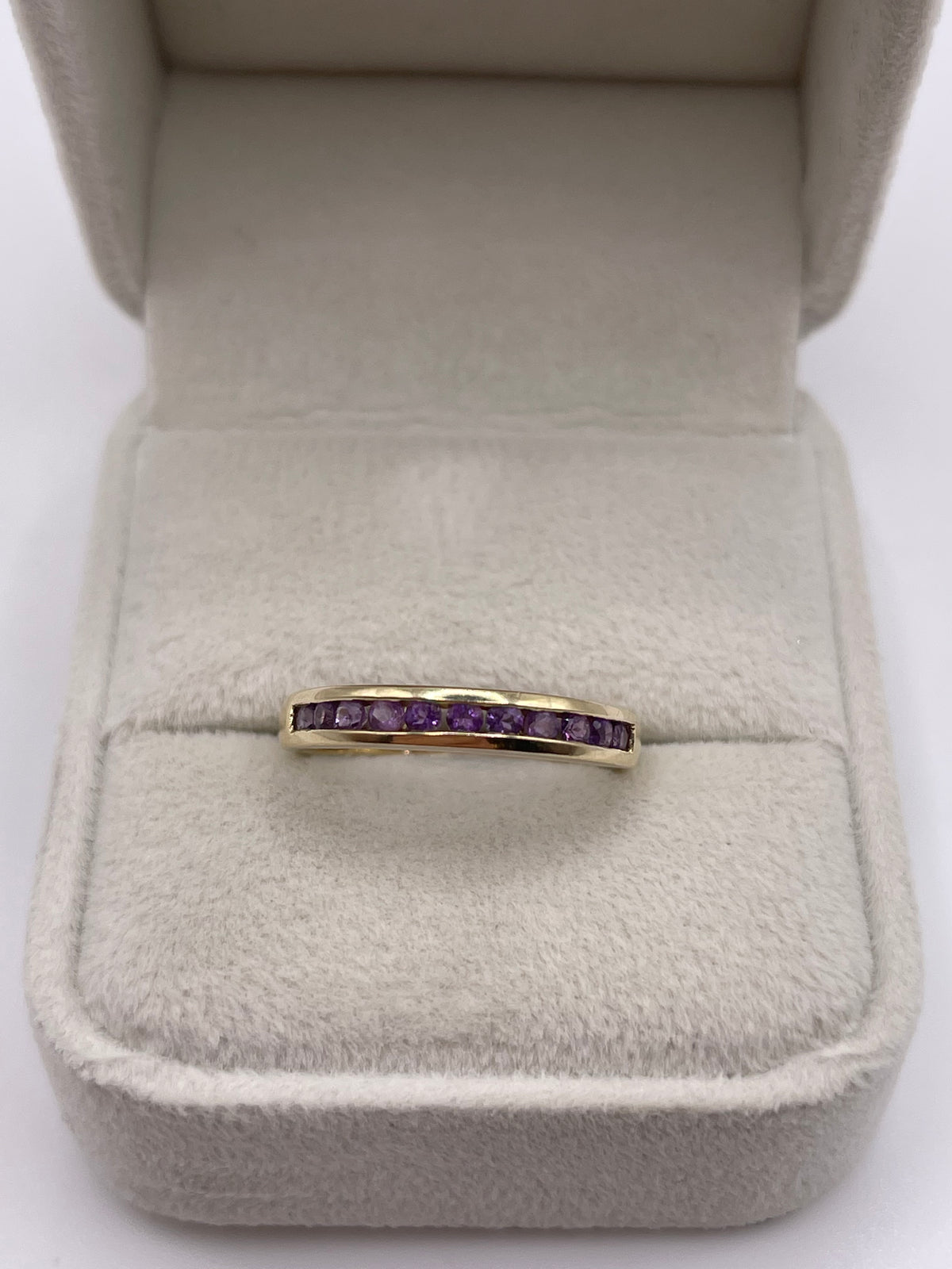 9ct gold amethyst ring