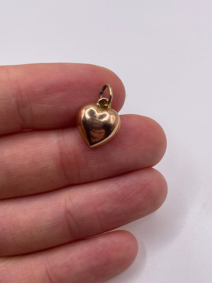 9ct rose gold heart pendant