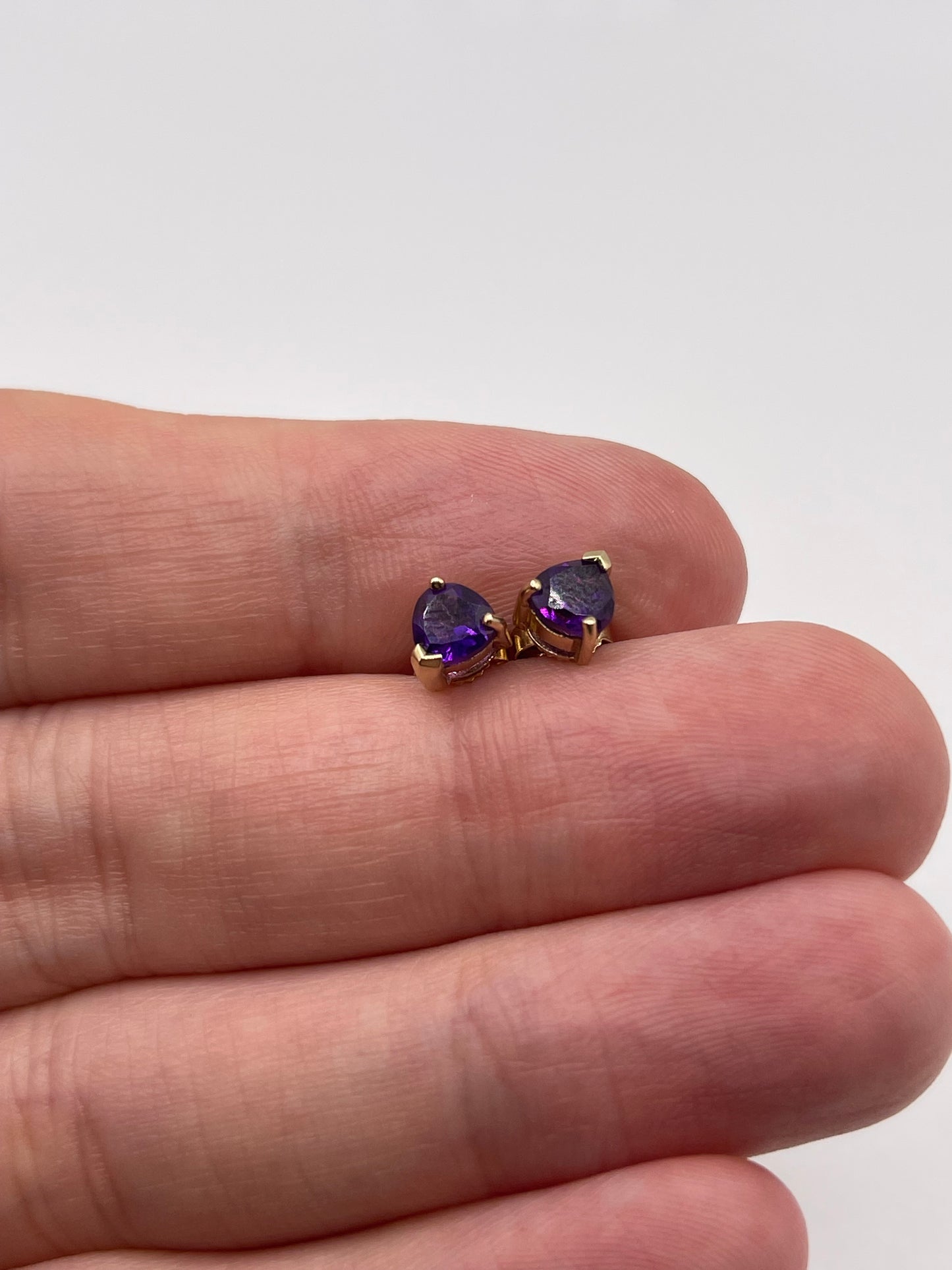 9ct gold amethyst earrings
