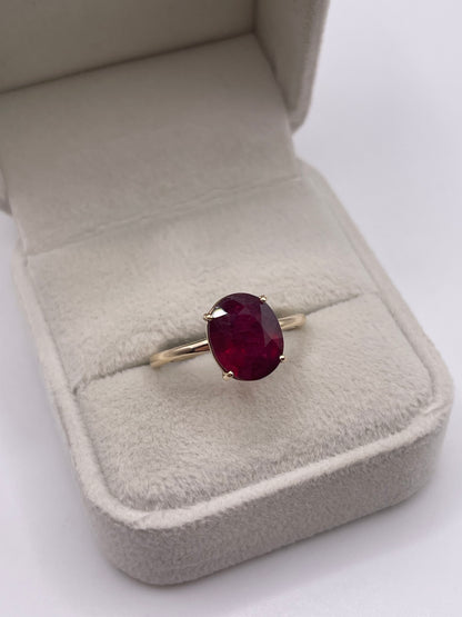 9ct gold ruby ring