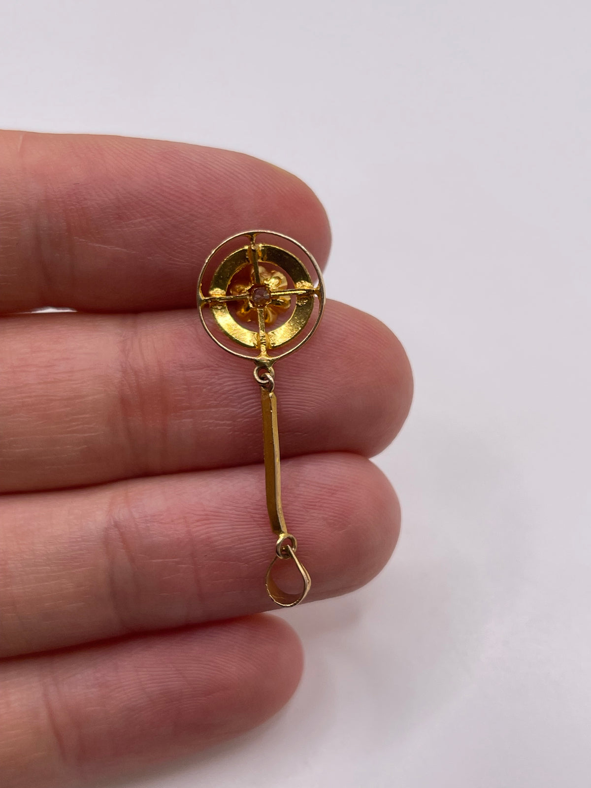 Antique 15ct gold diamond pendant