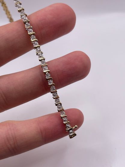9ct gold diamond bracelet