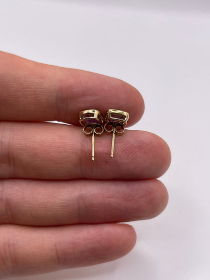 9ct gold amethyst earrings