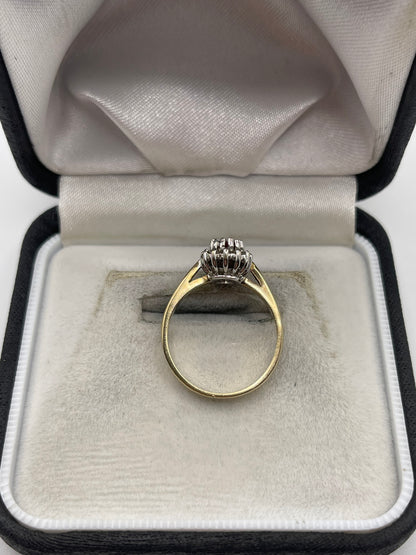 9ct gold ruby and diamond ring