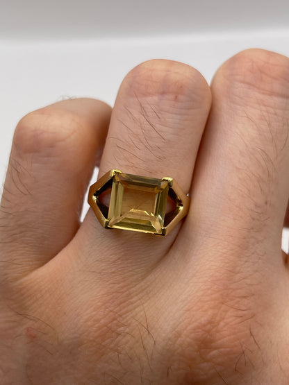 9ct gold citrine ring