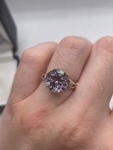 Load image into Gallery viewer, 9ct gold iolite and diamond ring
