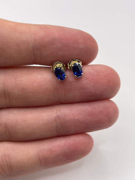 9ct gold kyanite earrings