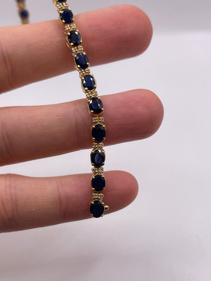 18ct gold sapphire and diamond bracelet