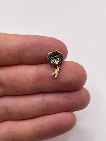 9ct gold sapphire and diamond pendant