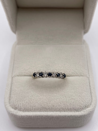 9ct gold sapphire and diamond ring