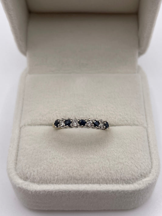 9ct gold sapphire and diamond ring