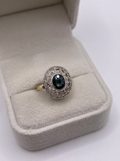 18ct gold sapphire and diamond ring