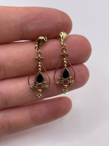 9ct gold sapphire earrings