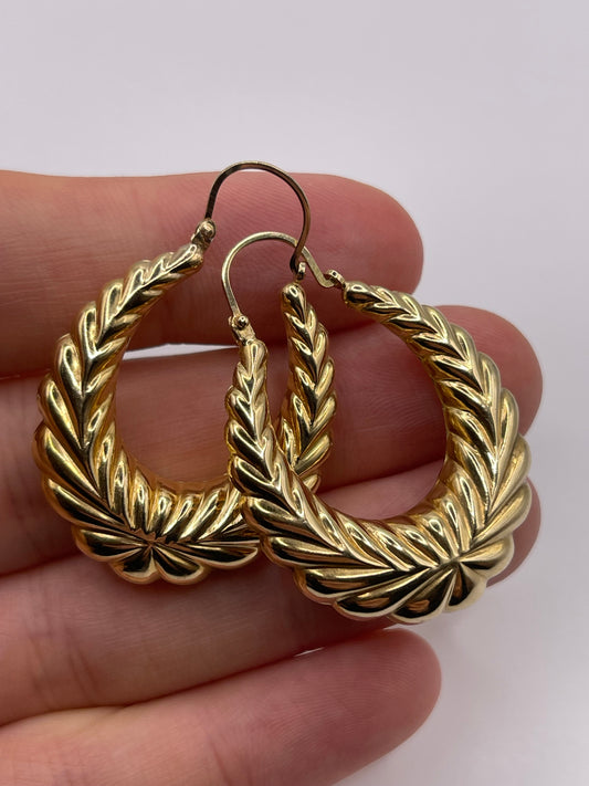 9ct gold creole earrings